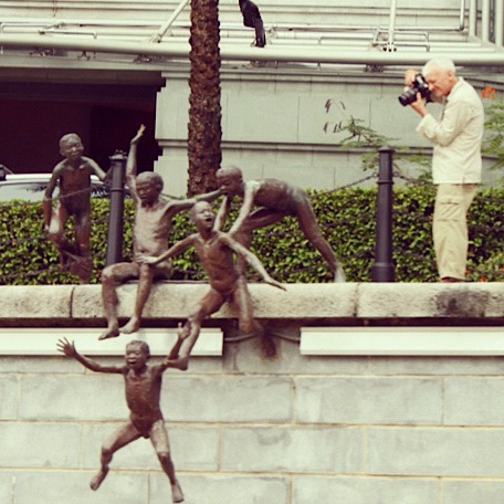 Vluchtende kinderen in Singapore