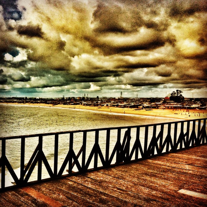 Zonsondergang in Liberia, Monrovia